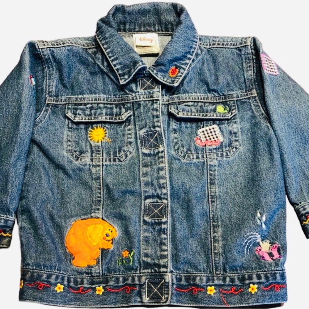 VINTAGE! Disney Store Bear in the Big Blue House Denim Jean Jacket 💕